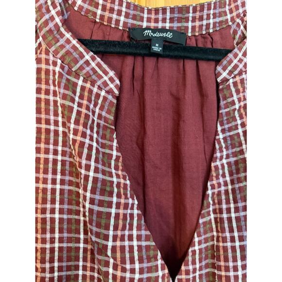 Madewell Size MED Dress Perf Fall Colors Pockets Long Sleeves - Picture 5 of 6